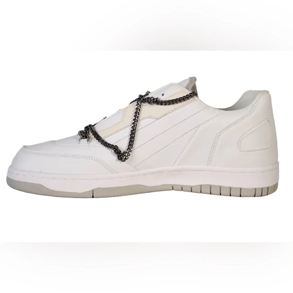 Brand X Court Classic (Toki) White Leather Sneakers Size 10.5